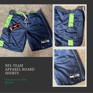NFL Men's Blue and Green Swim Shorts💥Must Go!!